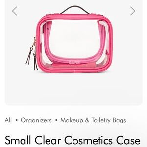 Calpak dragonfruit small Clear Cosmetics Case. New in packaging. Sold out